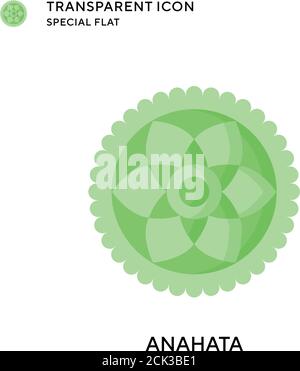 Anahata vector icon. Flat style illustration. EPS 10 vector. Stock Vector