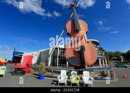 Giant violin on the Sydney, Cape Breton waterfront 2020 Stock Photo