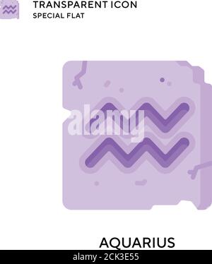 Aquarius vector icon. Flat style illustration. EPS 10 vector. Stock Vector