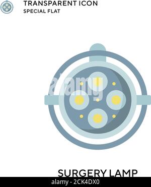 Surgery lamp vector icon. Flat style illustration. EPS 10 vector. Stock Vector