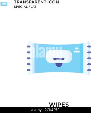Wipes vector icon. Flat style illustration. EPS 10 vector. Stock Vector