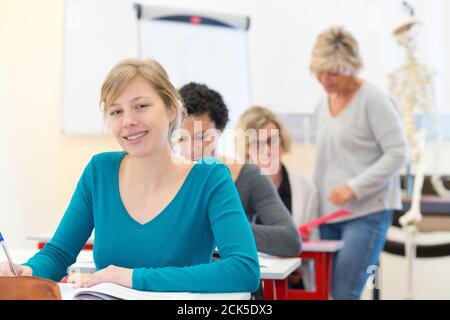 students in class Stock Photo