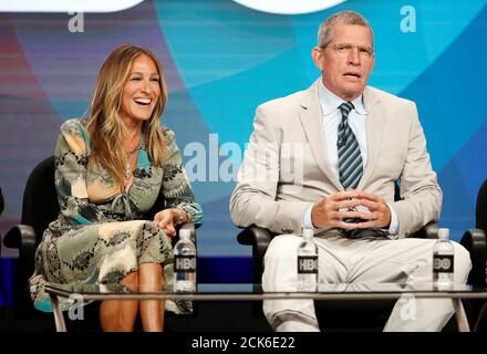 Executive Producer and cast member Sarah Jessica Parker (L) and cast member Thomas Haden Church participate in a panel for the series 'Divorce' at the HBO Television Critics Association Summer Press Tour in Beverly Hills, California, U.S. July 30, 2016. REUTERS/Danny Moloshok