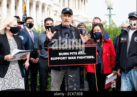 Washington, United States. 15th Sep, 2020. Jon Stewart at the U.S. Capitol advocating for legislation to assist veterans exposed to burn pits. Credit: SOPA Images Limited/Alamy Live News Stock Photo