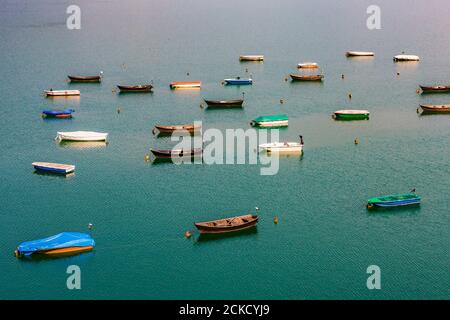 Italy Veneto Dolomiti Bellunesi - Alpago -  Lake of Santa Croce Stock Photo