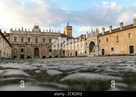 The Certosa di Padula well known as Padula Charterhouse is a monastery in the province of Salerno in Campania, Italy. Stock Photo