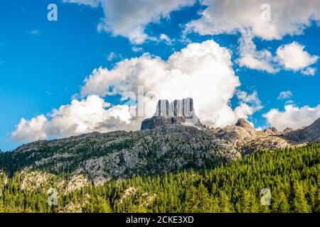 Italy Veneto Dolomiti Bellunesi - AverauView from Passo Falzarego -  Falzarego Pass Stock Photo