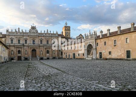 The Certosa di Padula well known as Padula Charterhouse is a monastery in the province of Salerno in Campania, Italy. Stock Photo