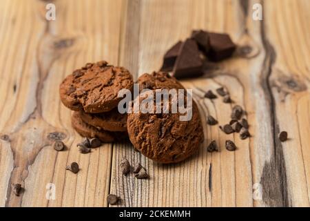 Tasty homemade chocolate cookies Stock Photo