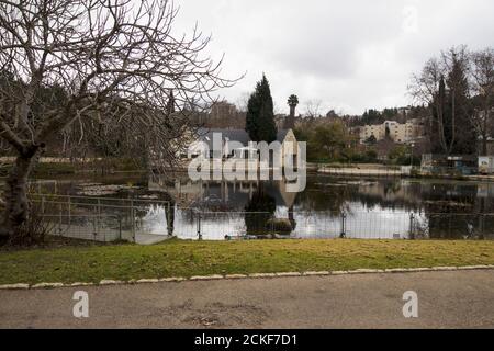 The Jerusalem Botanical Gardens is a gem in the heart of Jerusalem. It serves as an education, learning and research center, holds a diverse collectio Stock Photo