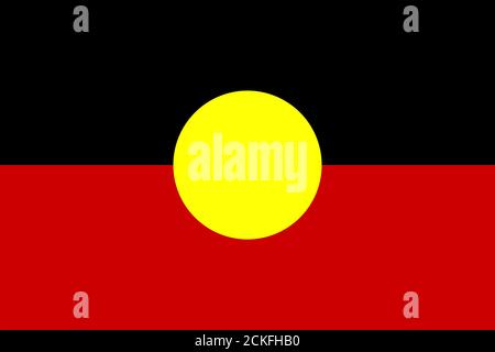 Australian Aboriginal flag Stock Photo