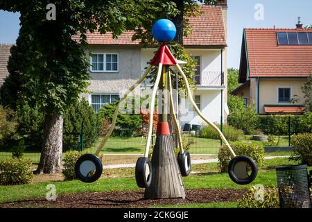Children's playground in Weitra, Waldviertel, Austria Stock Photo