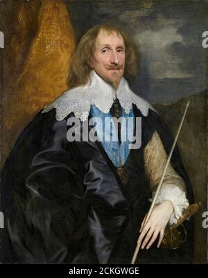 Philip Herbert (1584-1650), 4th Earl of Pembroke and 1st Earl of Montgomery, portrait painting by Anthony van Dyck, circa 1634 Stock Photo