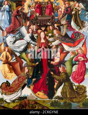 Mary, Queen of Heaven (Virgin Mary), painting by Master of the Legend of Saint Lucy, 1485-1500 Stock Photo