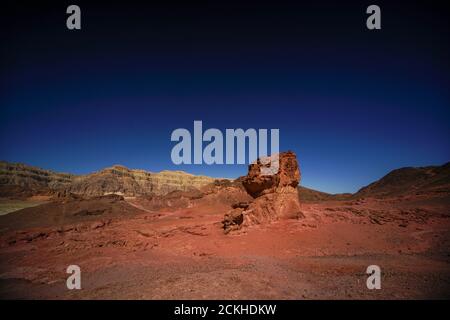 The mushroom rock at Timna valley. Natural Rock formations, Timna natural and historic park, Israel, The Timna Valley is located in the southwestern A Stock Photo