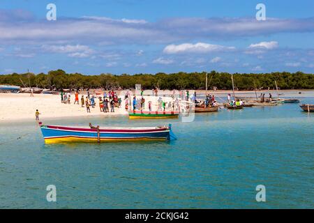 Lobster catch - small fishing market off near Ibo Island in the stunning Quirimbas Archipelago Stock Photo