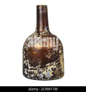 Medieval glass bottle isolated on a white background Stock Photo