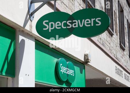 The Specsavers sign outside an opticians in the UK Stock Photo