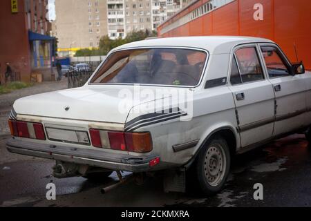 MURMANSK, RUSSIA - 2014 SEPTEMBER 14. Russian Volga car in the city of Murmansk Stock Photo