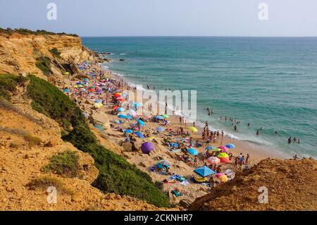 Calas de Roche beach in Conil de la Frontera. Cadiz, Spain Stock Photo