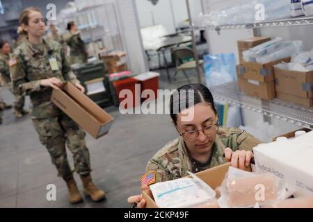 U.S. Army medical personnel from the 7453rd Medical Backfill Battalion ...