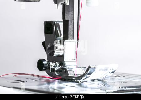 Sewing Machine Foot and Needle Stock Photo