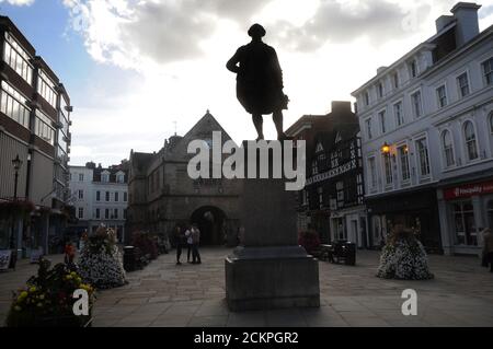 CLIVE OF INDIA STATUE SHREWSBURY Stock Photo