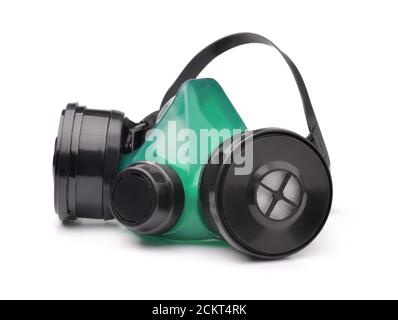 Reusable industrial respirator mask isolated on white Stock Photo