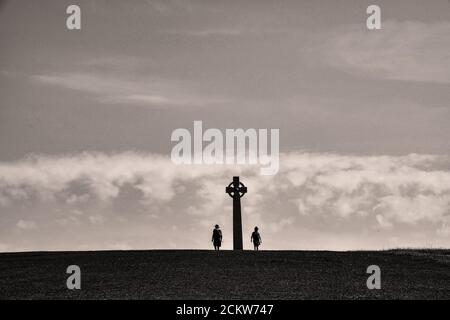 Tennyson Monument, Tennyson Down, Isle of Wight Stock Photo