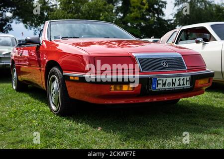 DIEDERSDORF, GERMANY - AUGUST 30, 2020: The personal luxury car Chrysler LeBaron convertible, 1971. The exhibition of 'US Car Classics'. Stock Photo