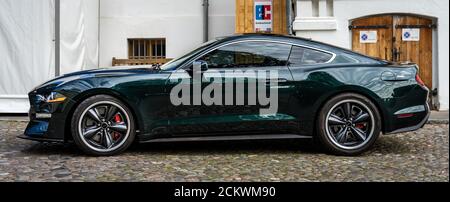 DIEDERSDORF, GERMANY - AUGUST 30, 2020: The pony car Ford Mustang GT Coupe (sixth generation). The exhibition of 'US Car Classics'. Stock Photo