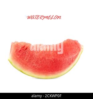 Watermelon slice isolated on white background, with clipping path Stock Photo