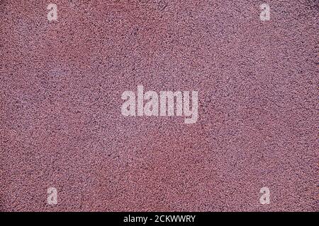 The texture of the path is covered with small red stones Stock Photo