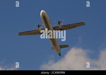 Aer Lingus Passenger Plane In Flight Stock Photo
