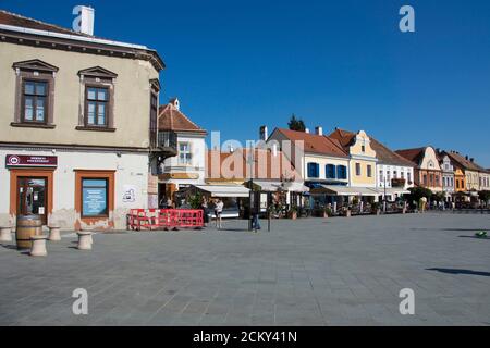 KÖSZEG, HUNGARY - SEPTEMBER 10, 2020 : Due to the Coronavirus very few tourists visit the beautiful old town of Köszeg in September 2020. Stock Photo