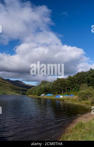 Loch Lubhair Trossachs Scotland Off A85 Road Near Crianlarich Popular Wild Camping Spot Stock Photo Alamy