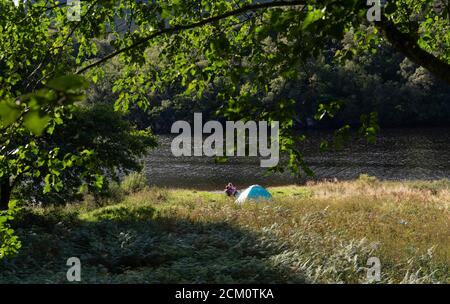 Loch Lubhair Trossachs Scotland Off A85 Road Near Crianlarich Popular Wild Camping Spot Stock Photo Alamy