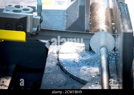 Industry High Precision CNC Metal Bar Cutting Machine Stock Photo
