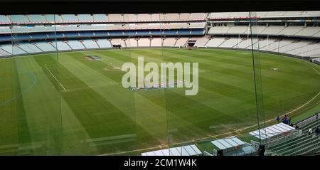 The view of the MCG (Melbourne Cricket Ground) from a Corporate Suite, Melbourne, Victoria, Australia Stock Photo