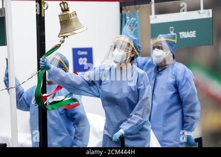 Mexico City, Mexico. 16th Sep, 2020. Medical workers attend Mexico's Independence Day military parade in Mexico City, capital of Mexico, Sept. 16, 2020. Credit: Francisco Canedo/Xinhua/Alamy Live News Stock Photo