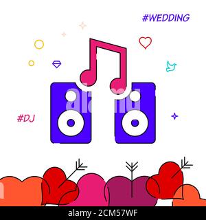 music note borders clipart wedding