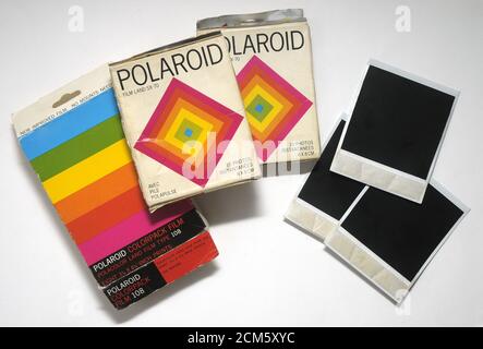polaroid vintage photography film Stock Photo