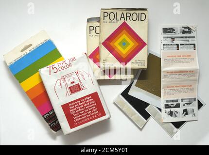 polaroid vintage photography film Stock Photo