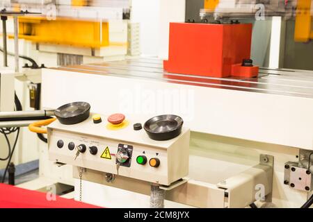 Machine Button Prevention Two button switch for machine Stock Photo - Alamy