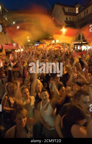 Fans at the public viewing biem football match Germany against Poland on World Cup 2006 Stock Photo