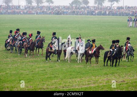 Battle reenactment on 18.10.2006 the Franco-Prussian Battle of Jena in Auerstedt Stock Photo