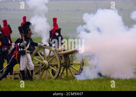 Battle reenactment on 18.10.2006 the Franco-Prussian Battle of Jena in Auerstedt Stock Photo