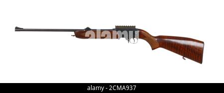 Modern hunting rifle isolated on white background Stock Photo