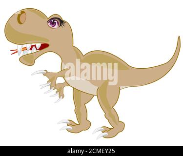 Vector illustration of the cartoon extinct prehistorical animal ...