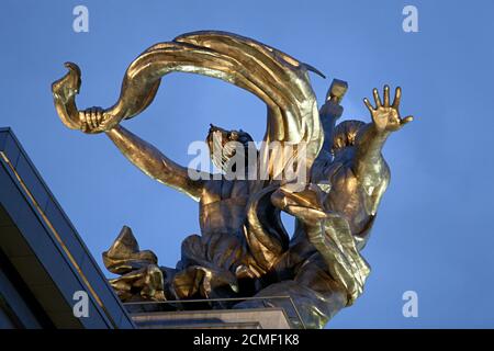 Worker and Kolkhoz Woman Monument in Moscow, Russia Stock Photo